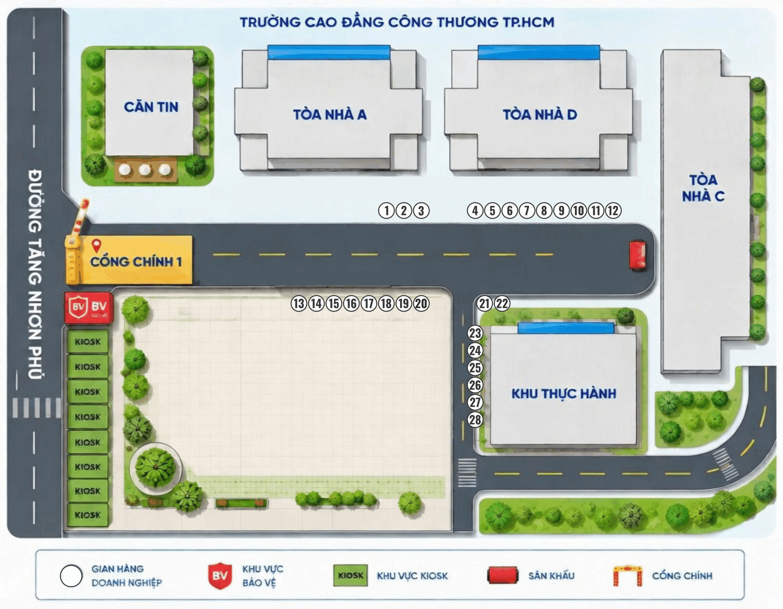 Sơ đồ tổ chức ngày hội việc làm
